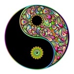Yin Yang Symbol Psychedelic Art Design-Simbolo Psichedelico